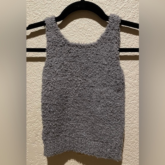 NWT Skims Toddler Cozy Knit Tank Top Smoke Color Size 6/7 Girls - Picture 5 of 7